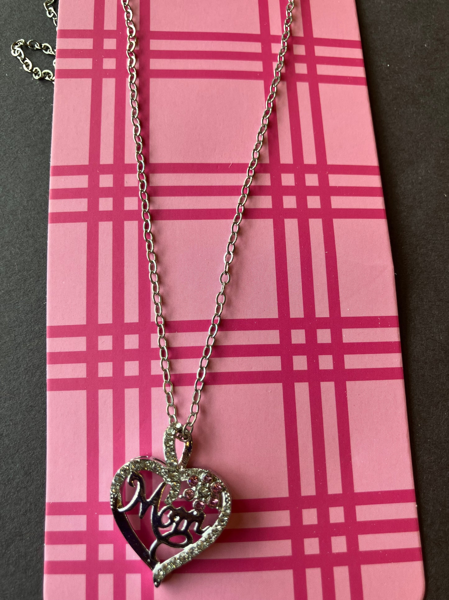 Mom silver necklace